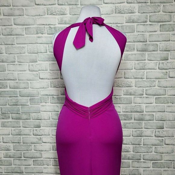 Mary L Couture 4 Elegant Evening Gown Open Back Formal Dress Rhinestone‎ Detail - Picture 9 of 12